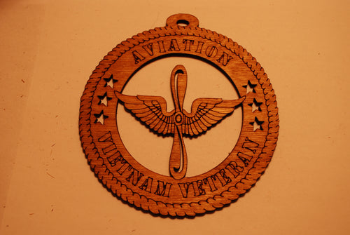 AVIATION VIETNAM VETERAN LASER ORNAMENT
