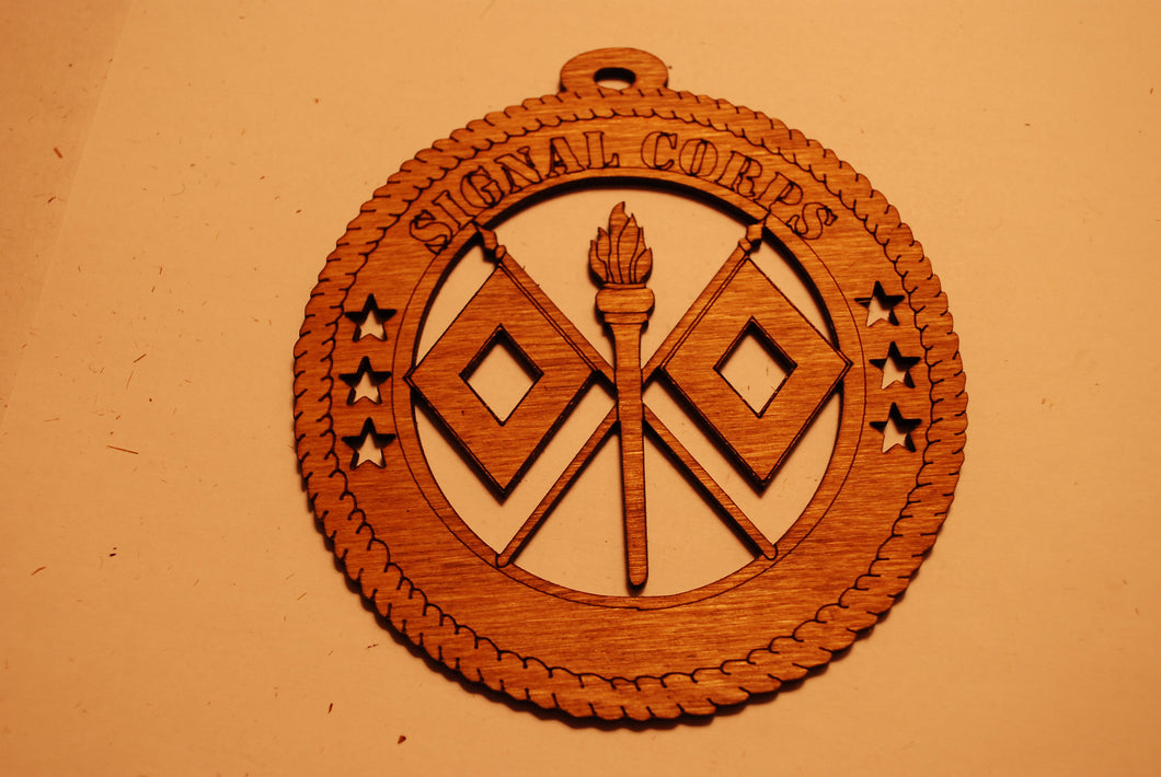 SIGNAL CORPS LASER ORNAMENT