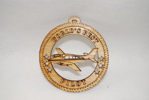 WORLDS BEST PILOT LASER CUT ORNAMENT