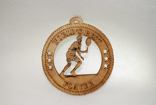 MALE WORLD'S BEST PLAYER TENNIS LASER CUT ORNAMENT