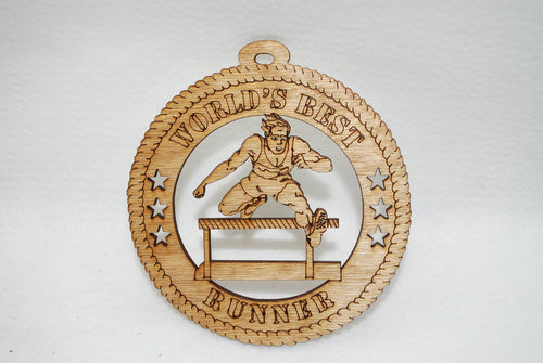 WORLD'S BEST RUNNER  LASER CUT ORNAMENT