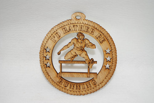 I'D RATHER BE RUNNING LASER CUT ORNAMENT