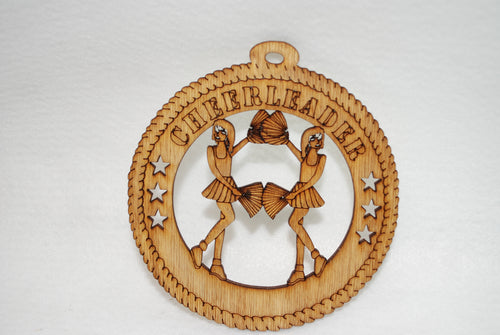 CHEERLEADER  LASER CUT ORNAMENT