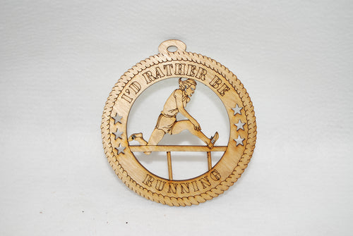 FEMALE I'D RATHER BE RUNNING LASER CUT ORNAMENT
