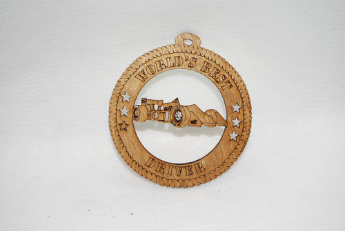 WORLD'S BEST DRIVER  LASER CUT ORNAMENT
