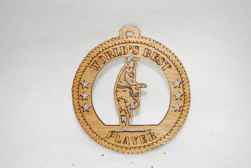WORLD'S BEST PLAYER PITCHER    LASER CUT ORNAMENT