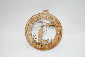 WELCOME TO OUR GETAWAY DUCK HUNTING LASER CUT ORNAMENT