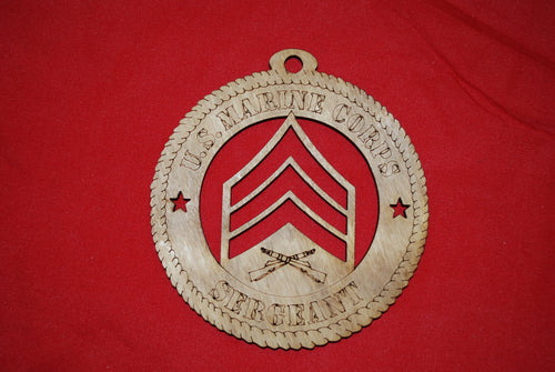 Copy of Marine Corps  Enlisted Sergeant wooden ornament