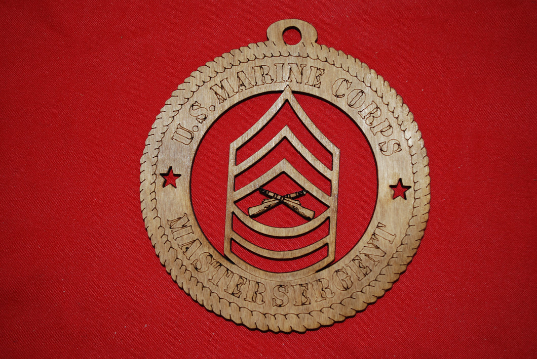 Marine Corps  Enlisted Master Sergeant wooden ornament