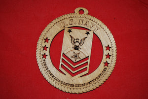 Copy of Navy Enlisted Force Command Master Chief Petty Officer  wooden ornament