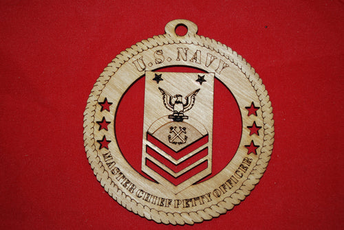 Navy Enlisted  Chief Master Petty Officer  wooden ornament