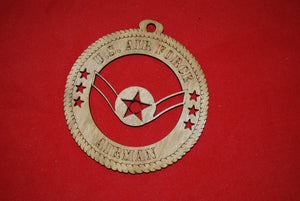 Air Force  Enlisted Rank Insignia  Airman  wooden ornament