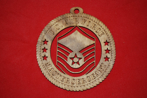 Air Force  Enlisted Rank Insignia Master Sergeant  Class  wooden ornament
