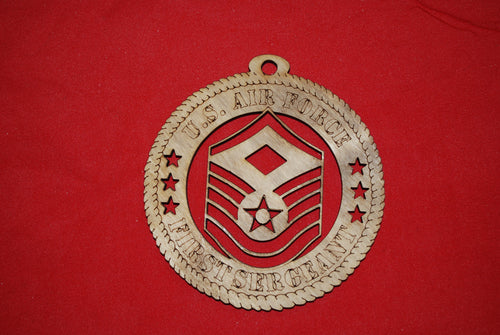 Air Force  Enlisted Rank Insignia First Sergeant E7 wooden ornament