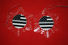 Load image into Gallery viewer, Thin Silver Line Clear Plastic Large or small  Snowflake Shaped Ornament