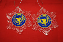 Load image into Gallery viewer, Army Reserve Clear Plastic Large or small  Snowflake Shaped Ornament