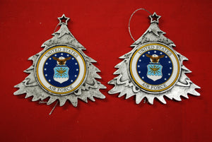 Air Force Plastic Tree or Wreath  Shaped Ornament
