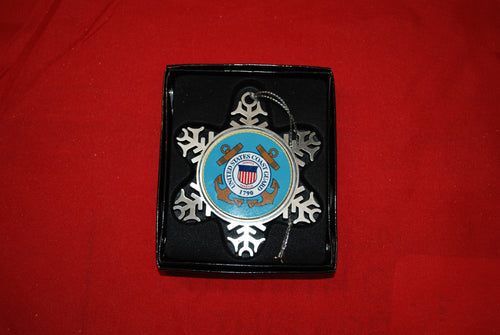 Coast Guard Pewter Snow Flake Ornament