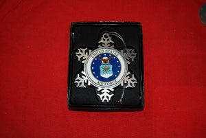 Air Force Pewter Snow Flake Ornament