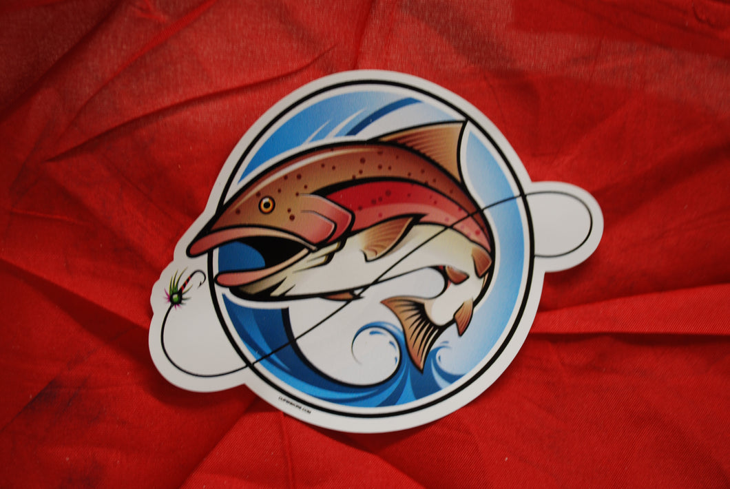 Fish and Hook Sticker 
