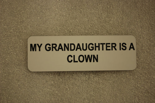 MY GRANDAUGHTER IS A CLOWN