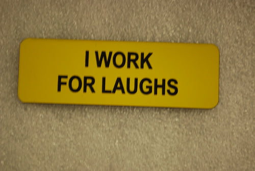 I WORK FOR LAUGHS 