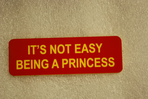 ITS NOT EASY BEING A PRINCESS