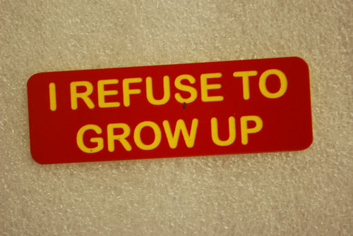 I REFUSE TO GROW UP