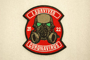 I Survived Covid 2022 (a) Embroidered Patch hook and loop