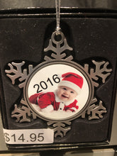 Load image into Gallery viewer, Pewter Snow flake Ornament