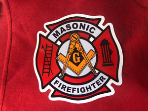 Masonic Firefighter Maltese cross sticker