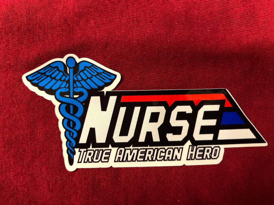 GI True American Hero  Nurse Sticker
