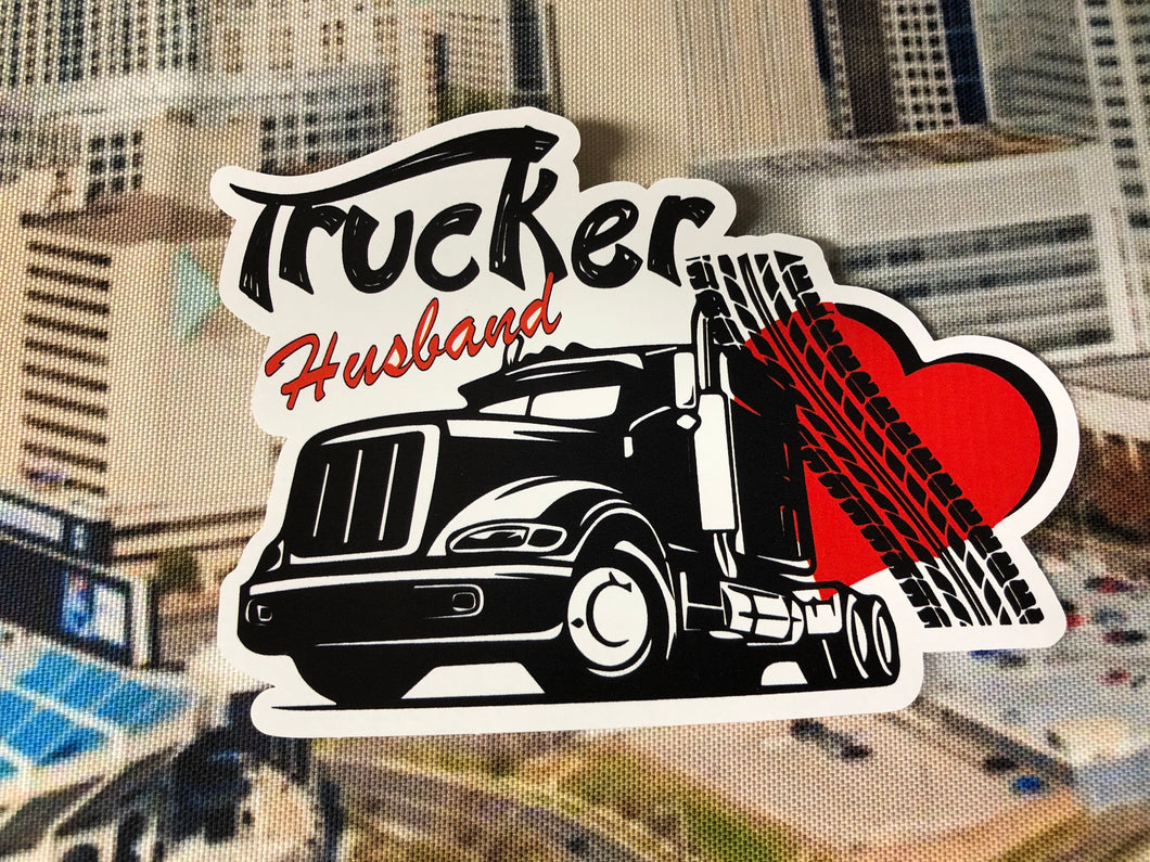 Trucker Husband sticker