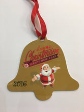 Load image into Gallery viewer, 2 sided aluminum Bell ornament