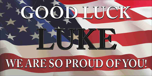 ARMY NAVY AIR FORCE MARINES BANNERS GRADUATION STICKER FLYER DECAL BANNER GOOD LUCK