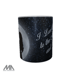 I Love You To The Moon A Back Coffee Mug