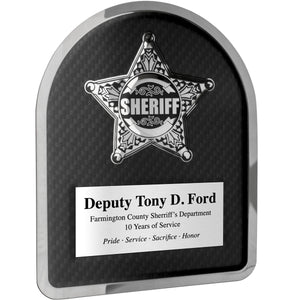 Sheriff Hero Plaque with Chrome Star LAST ONE