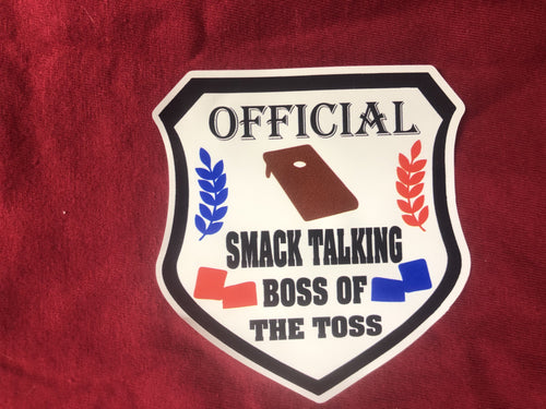 Official Smack Talking Boss Of The Toss Sticker 