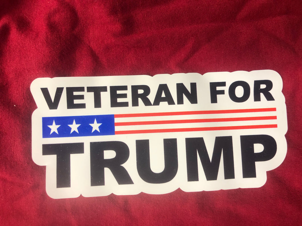 Veteran for Trump Sticker