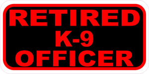 retired K-9 sticker