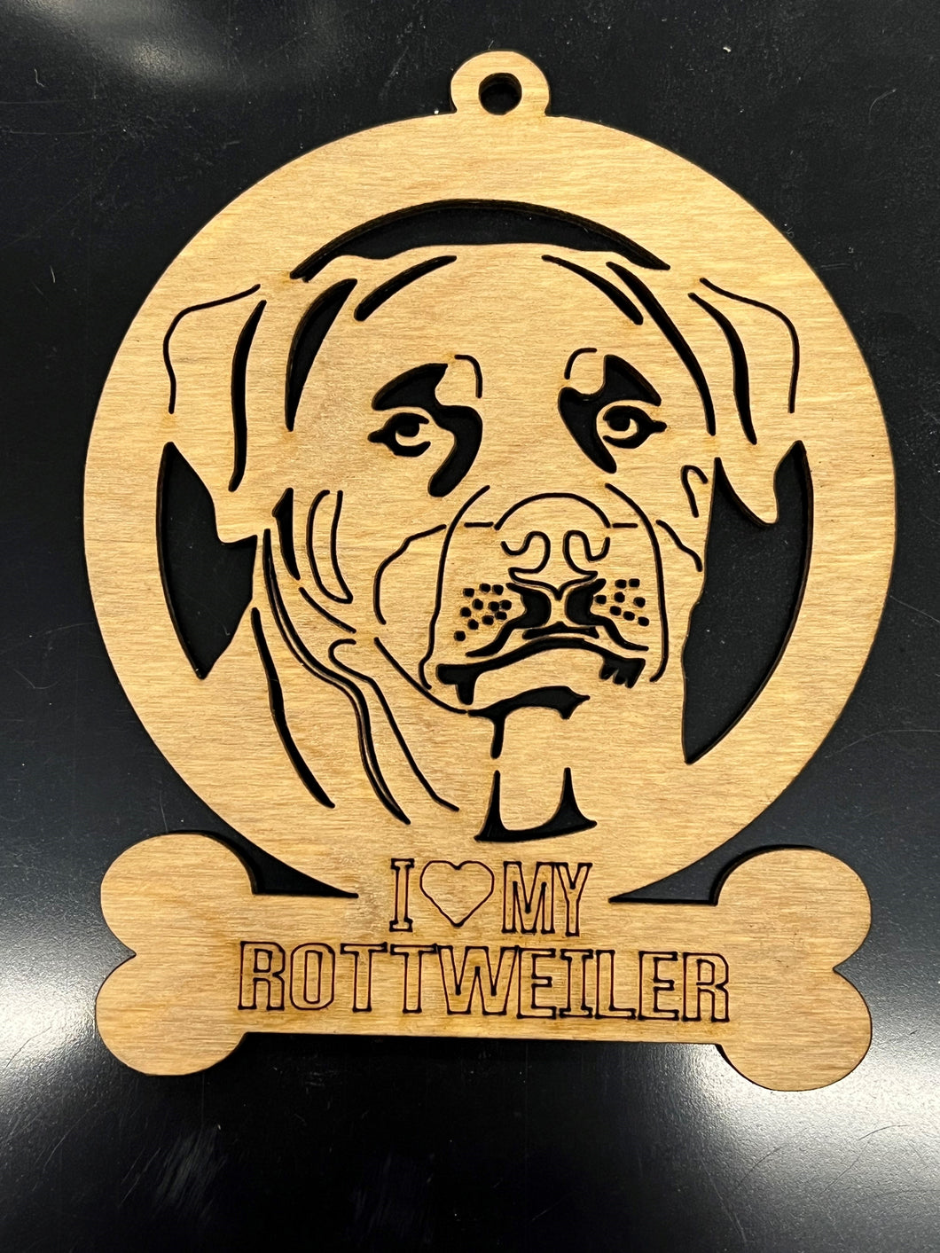 ROTTWEILER LASER CUT Dog Ornament