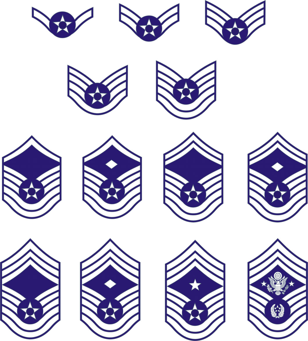airforce stickers, rank