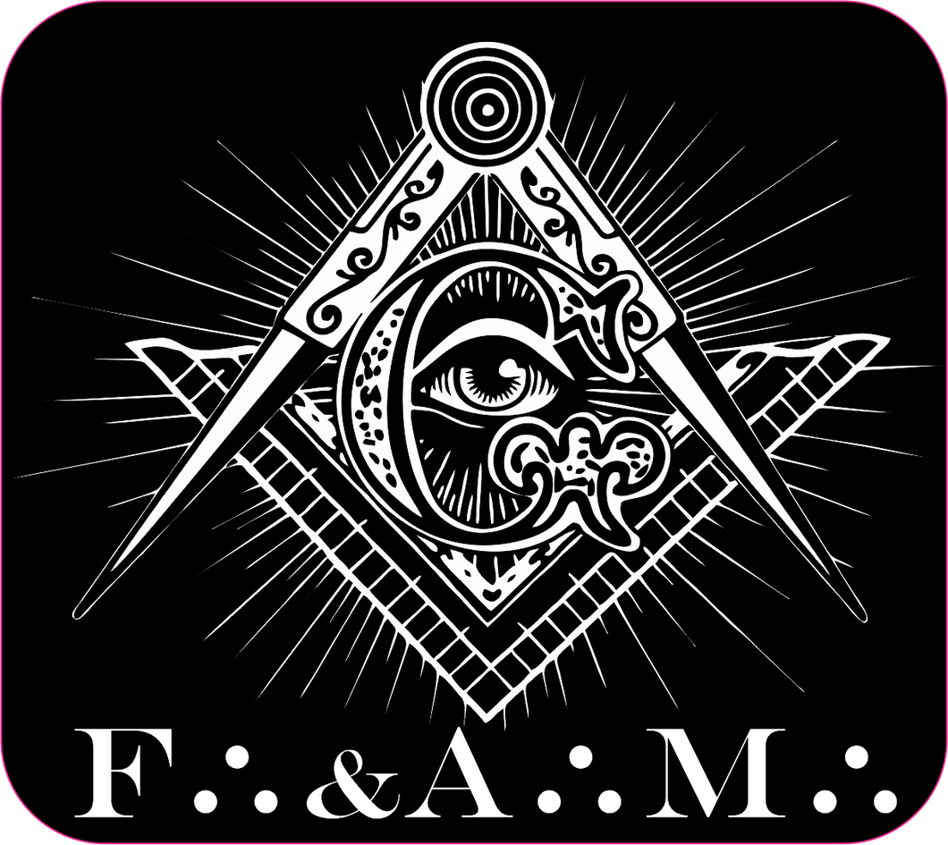 2x) Freemasonry Emblem Freemason Masonic Logo Sticker Die Cut - Foto 7
