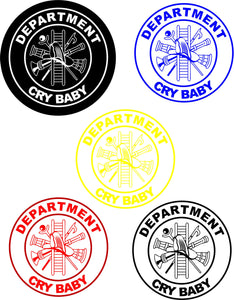 DEPARTMENT CRY BABY Cut vinyl decal