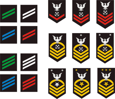 Navy Enlisted Rank Insignia stickers