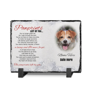 Pet Paw Prints Memorial Slate
