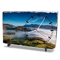 Rectangle photo slate with Clock