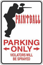 Load image into Gallery viewer, PAINTBALL AND AIRSOFT FULL COLOR EXTERIOR ALUMINUM SAFETY SIGNS