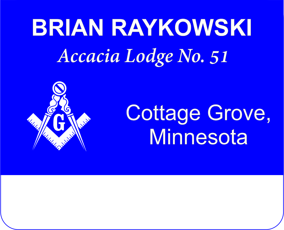 Lodge Pocket Name Badge