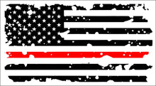 Load image into Gallery viewer, Thin Red Line Heavy distress sticker